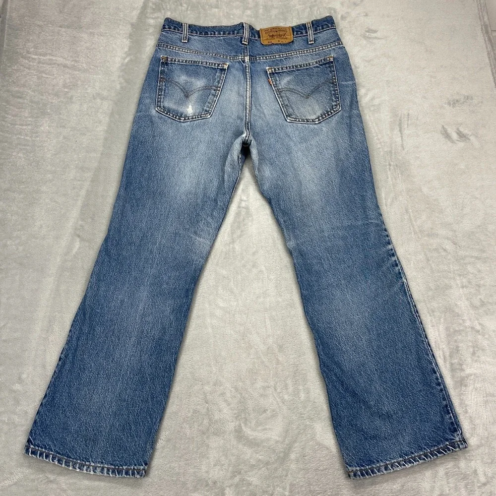 Vintage Levi's Jeans Mens 36x30 (34x30) Blue Denim 517 Orange Tab Bootcut USA